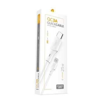 Powerway QC3A 25 W Type C to Usb Şarj ve Data Kablosu