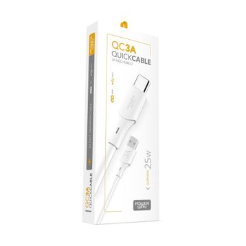 Powerway QC3A 25 W Type C to Usb Şarj ve Data Kablosu