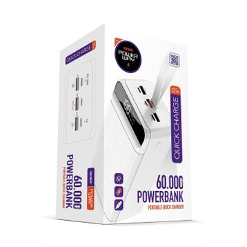 Powerway QC60 Beyaz 60.000 mAh Powerbank