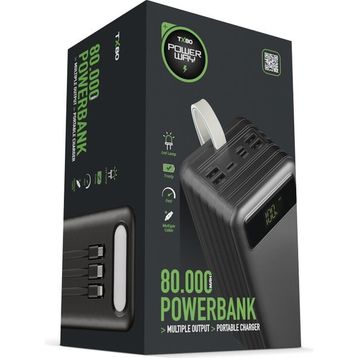 Powerway TX80 Siyah 80.000 mAh Powerbank