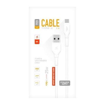 Powerway TY21 3 A 25 W USB 3.0 Type C Şarj ve Data Kablosu