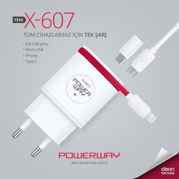 Powerway X-607 Beyaz Ev Tipi Şarj Cihazı