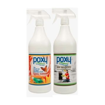 Poxy 1 lt Genel Temizlik + 1 lt Ağır Yağ Çözücü