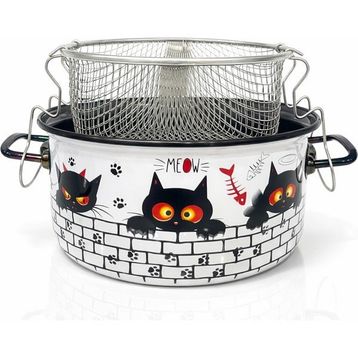 PR Home Cat Emaye 22 cm Kızartma Tenceresi