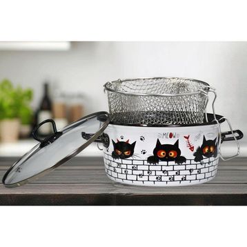 PR Home Cat Emaye 22 cm Kızartma Tenceresi