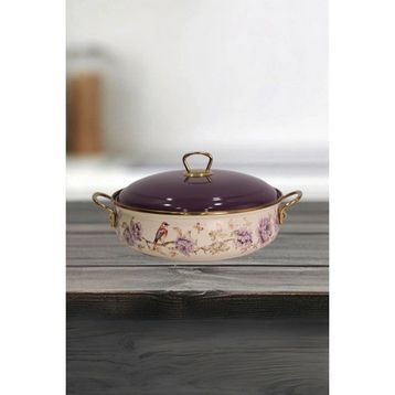PR Home Fiorella Emaye Bombeli 26 cm Mor Karnıyarık Pilav Tenceresi
