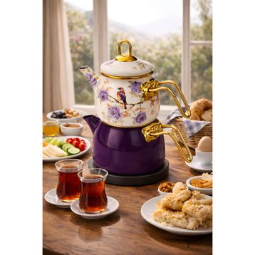PR Home Fiorella Mini Model Emaye Çaydanlık