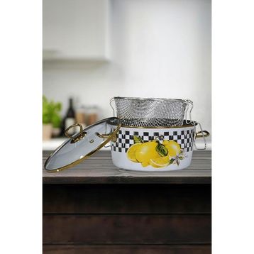 PR Home Lemon Emaye 22 cm Kızartma Tenceresi