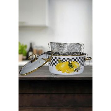 PR Home Lemon Emaye 22 cm Kızartma Tenceresi