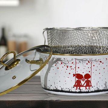 PR Home Love Emaye 22 cm Kızartma Tenceresi