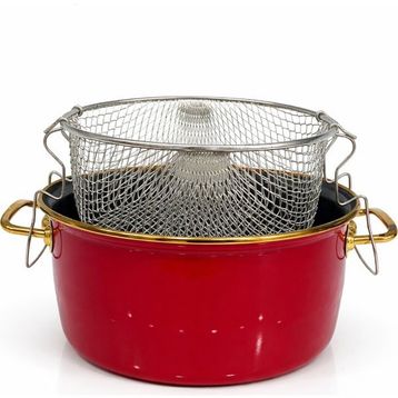 PR Home Red Emaye 22 cm Kızartma Tenceresi