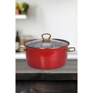 PR Home Red Emaye 22 cm Kızartma Tenceresi