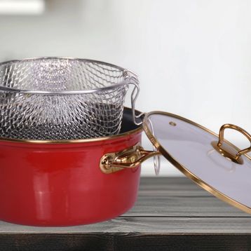 PR Home Red Emaye 22 cm Kızartma Tenceresi