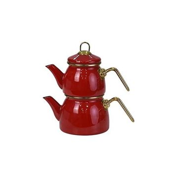 PR Home Red Mini Model Emaye Çaydanlık
