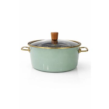 PR Home Soft Green Emaye 22 cm Kızartma Tenceresi