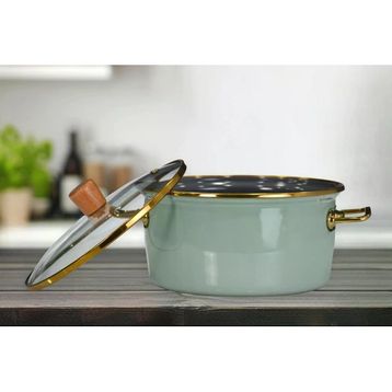 PR Home Soft Green Emaye 22 cm Kızartma Tenceresi