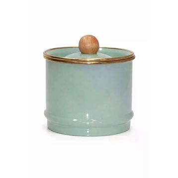 PR Home Soft Green Emaye Kavanoz