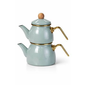 PR Home Soft Green Mini Model Emaye Çaydanlık