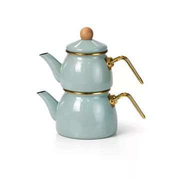 PR Home Soft Green Mini Model Emaye Çaydanlık