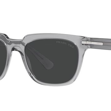Prada 04Y 08U-08G 56 Erkek/Kadın Gri Köşeli Çerçeve Güneş Gözlüğü
