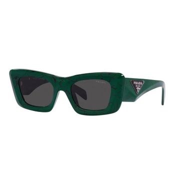 Prada 13ZS 16D5SO 50 Kadın Yeşil Köşeli Çerçeve Güneş Gözlüğü