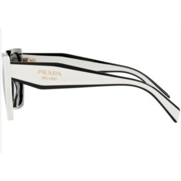 Prada 15WS 09Q-5S0 54-19 140 Siyah Beyaz Kadın Güneş Gözlüğü