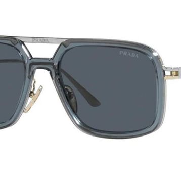 Prada 57ZS 19F09T 55 Mavi Köşeli Çerçeve Erkek Güneş Gözlüğü