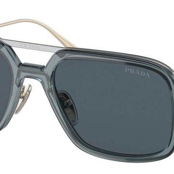 Prada 57ZS 19F09T 55 Mavi Köşeli Çerçeve Erkek Güneş Gözlüğü