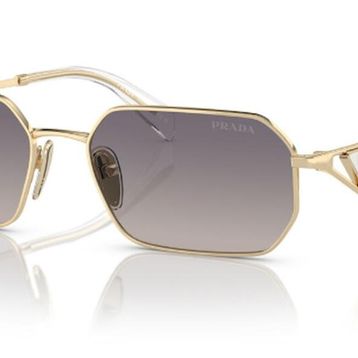 Prada PR A51S ZVN30C 58 Geometrik Gold Metal Kadın Güneş Gözlüğü