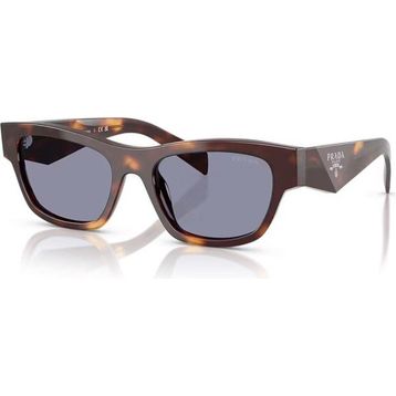 Prada PR B09S 15W03N 54 Oval Kırçıllı Kahverengi Kemik Unisex Güneş Gözlüğü