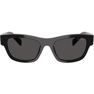 Prada PR B09S 16K08Z 54 Oval Siyah Kemik Unisex Güneş Gözlüğü