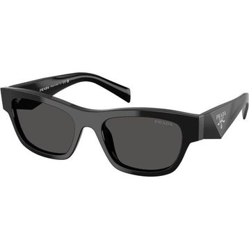 Prada PR B09S 16K08Z 54 Oval Siyah Kemik Unisex Güneş Gözlüğü
