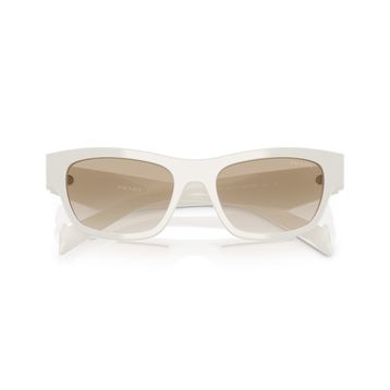 Prada PR B09S 26A80M 52 Oval Beyaz Kemik Unisex Güneş Gözlüğü