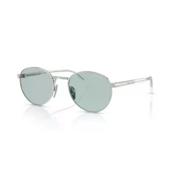 Prada PR B51S 1BC40N 53 Oval Gri Metal Unisex Güneş Gözlüğü