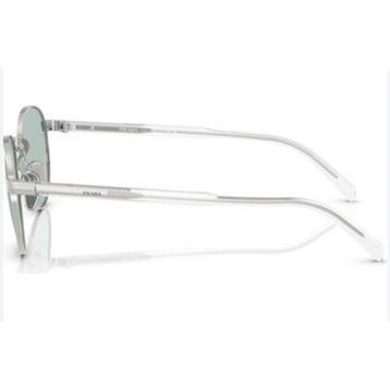 Prada PR B51S 1BC40N 53 Oval Gri Metal Unisex Güneş Gözlüğü
