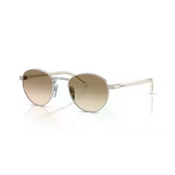 Prada PR B52S 1BC80K 49 Oval Gri Metal Unisex Güneş Gözlüğü