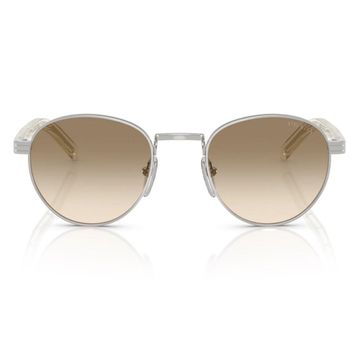 Prada PR B52S 1BC80K 49 Oval Gri Metal Unisex Güneş Gözlüğü
