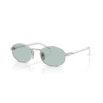 Prada PR B53S 1BC40N 52 Oval Gri Metal Unisex Güneş Gözlüğü