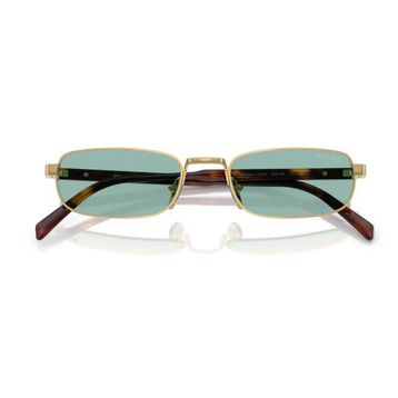 Prada PR B54S 5AK40K 54 Unisex Dikdörtgen Gold Metal Güneş Gözlüğü