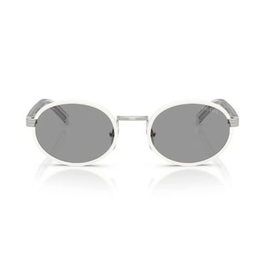 Prada PR B56S 23E50Q 52 Oval Beyaz Kombine Unisex Güneş Gözlüğü