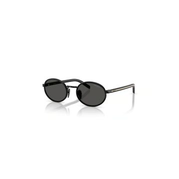 Prada PR B56S AAV08Z 52 Oval Siyah Kombine Kemik Unisex Güneş Gözlüğü
