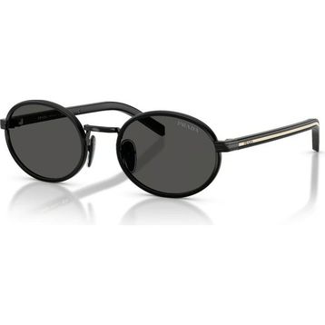 Prada PR B56S AAV08Z 52 Oval Siyah Kombine Kemik Unisex Güneş Gözlüğü