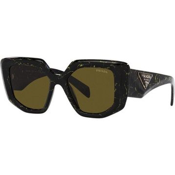 Prada SPR 14ZS 19D01T 50 Siyah Geometrik Kadın Güneş Gözlüğü