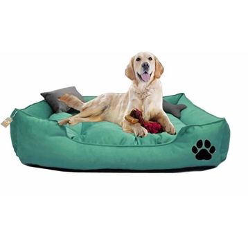 Prado Yıkanabilir Büyük Irk 90x70 cm Yeşil Köpek Yatağı Minder