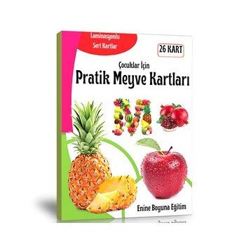Pratik Meyve Kartları Laminasyonlu Sert Kartlar Enine Boyuna Eğitim