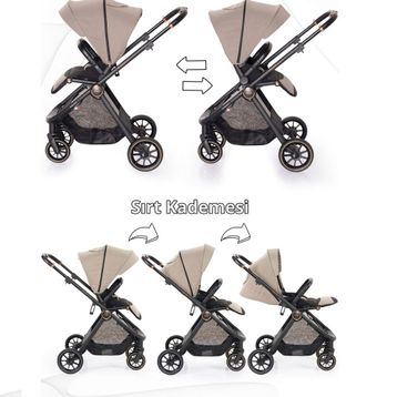 Prego 2028 Venüs Travel Sistem Bej Bebek Arabası