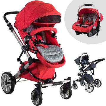 Prego 2070 Laon Kırmızı Travel Sistem Bebek Arabası