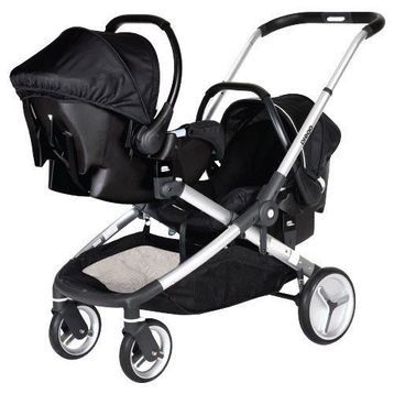 Prego 2072 İbiza Siyah İkiz Bebek Arabası