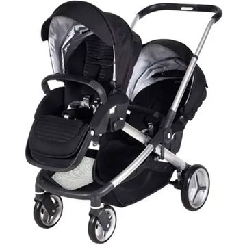 Prego 2072 İbiza Siyah İkiz Bebek Arabası
