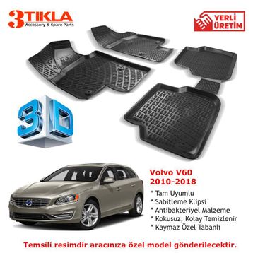 Premium Volvo V60 3D Havuzlu Paspas